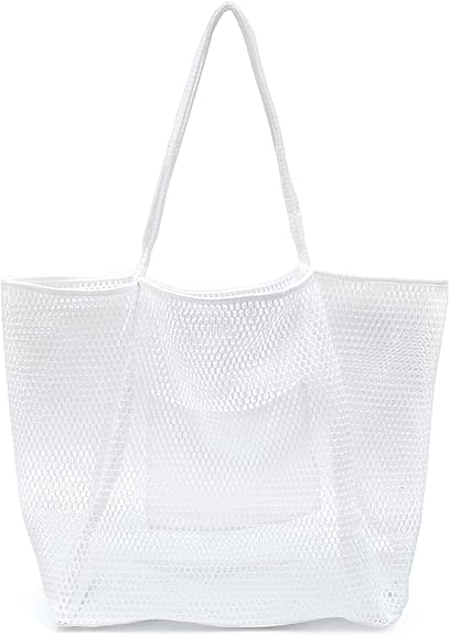 Mesh Beach Tote, Womens Shoulder Handbag, Beach Bag Mesh Beach Tote, Womens Shoulder Handbag, Beach Bag